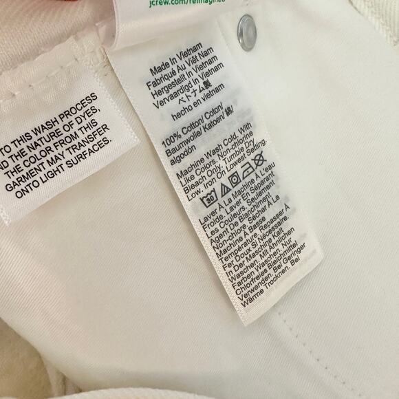 J.Crew Mid Rise Straight Jean 1984 Rigid White Denim Womens Relaxed US 26 NWT - Picture 11 of 14